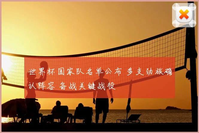 世界杯国家队名单公布 多支劲旅确认阵容 备战关键战役